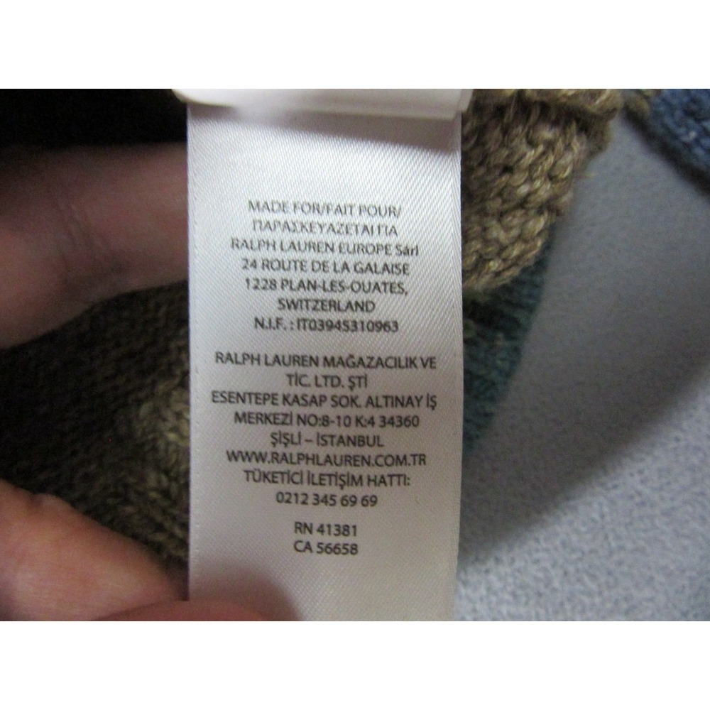 Polo Ralph Lauren Sweater Womens Small Beige Southwestern Aztec Wool Blend - Picture 10 of 14